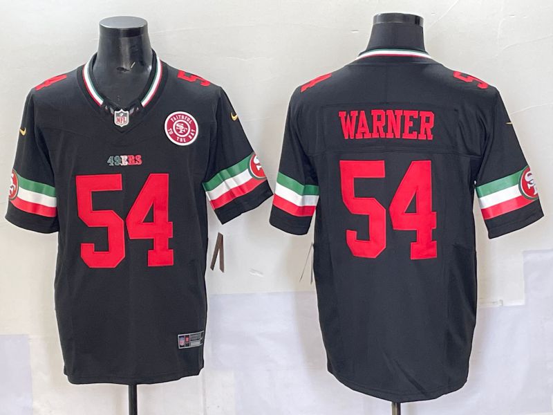 Men 2025 San Francisco 49ers 54 Warner Black Mexico Nike Limited NFL Jersey 006